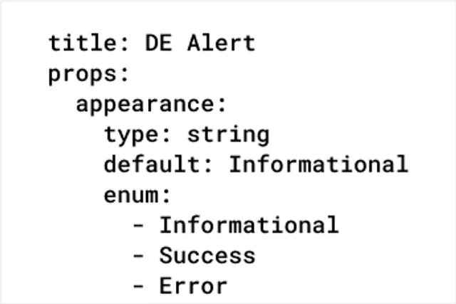 A YAML text block of a component's serialized spec